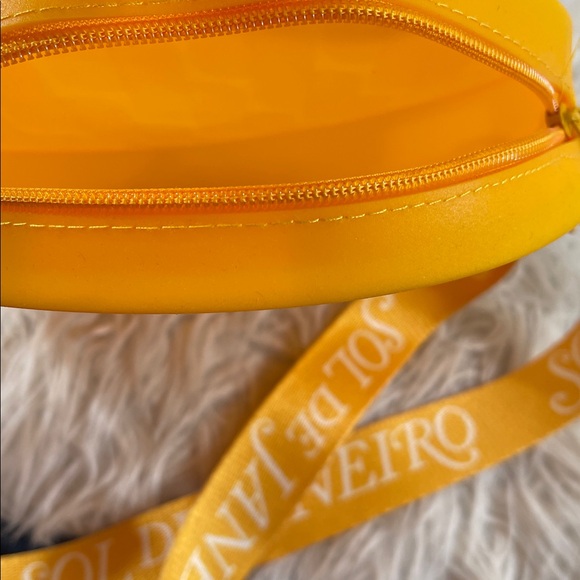 SOL DE JANEIRO Yellow Mustard Color Rubber Crossbody Bag Limited Edition - Picture 3 of 4